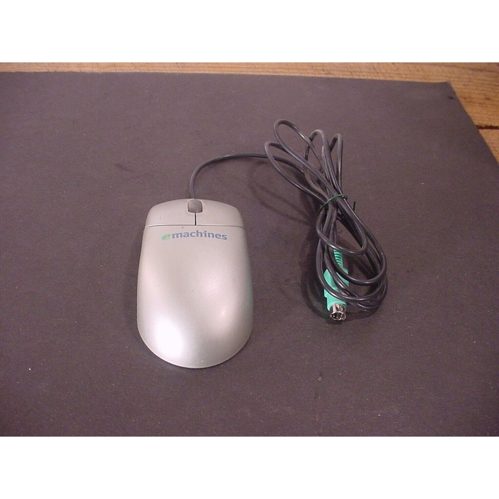 Vintage eMachines PS2 Mechanical Mouse with Roller Ball and Scroll Wheel